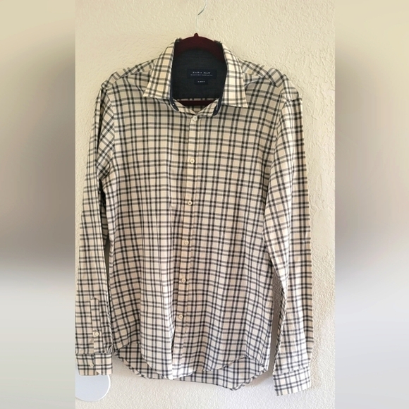 ZARA Mens /Button Down Casual Long Sleeve Shirt / Size Mediu-Slim Fit - Picture 1 of 6